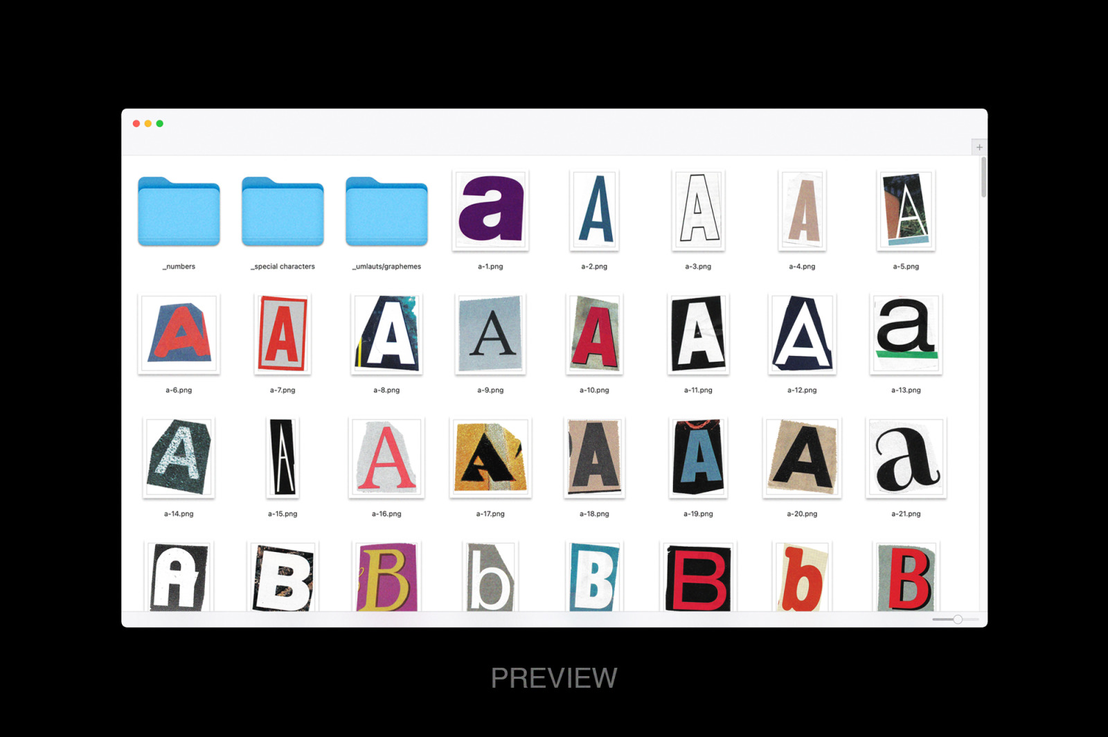 Alphabet Cut-Outs (450+ Assets)