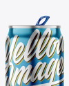 250ml Metallic Drink Can Mockup