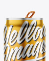 250ml Matte Metallic Drink Can Mockup