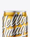 250ml Matte Metallic Drink Can Mockup