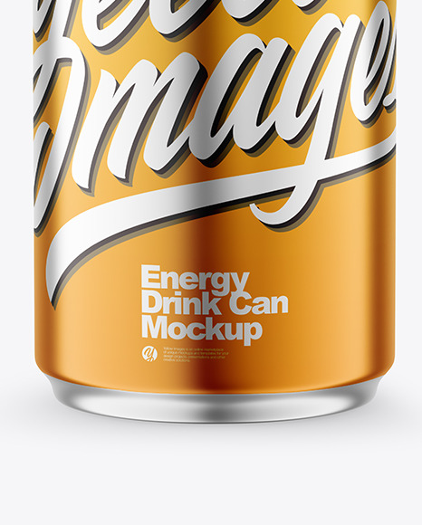 250ml Matte Metallic Drink Can Mockup