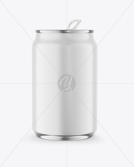 250ml Metallic Drink Can With Matte Finish Mockup