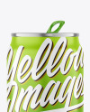 250ml Metallic Drink Can With Matte Finish Mockup