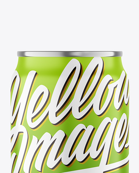 250ml Metallic Drink Can With Matte Finish Mockup