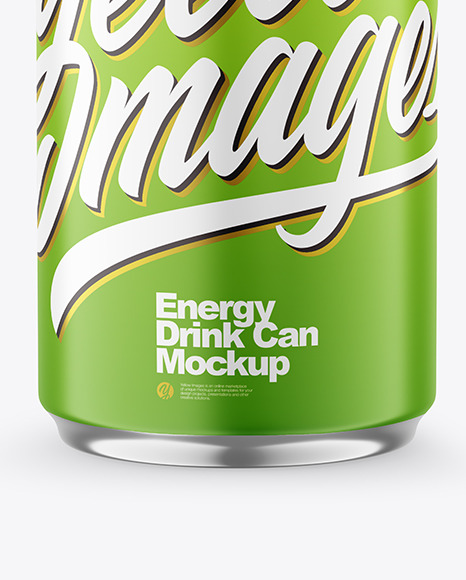 250ml Metallic Drink Can With Matte Finish Mockup