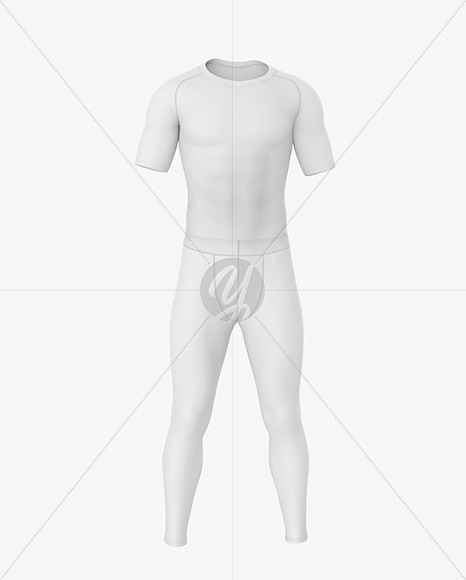 Men Compression Suit Mockup – Front View