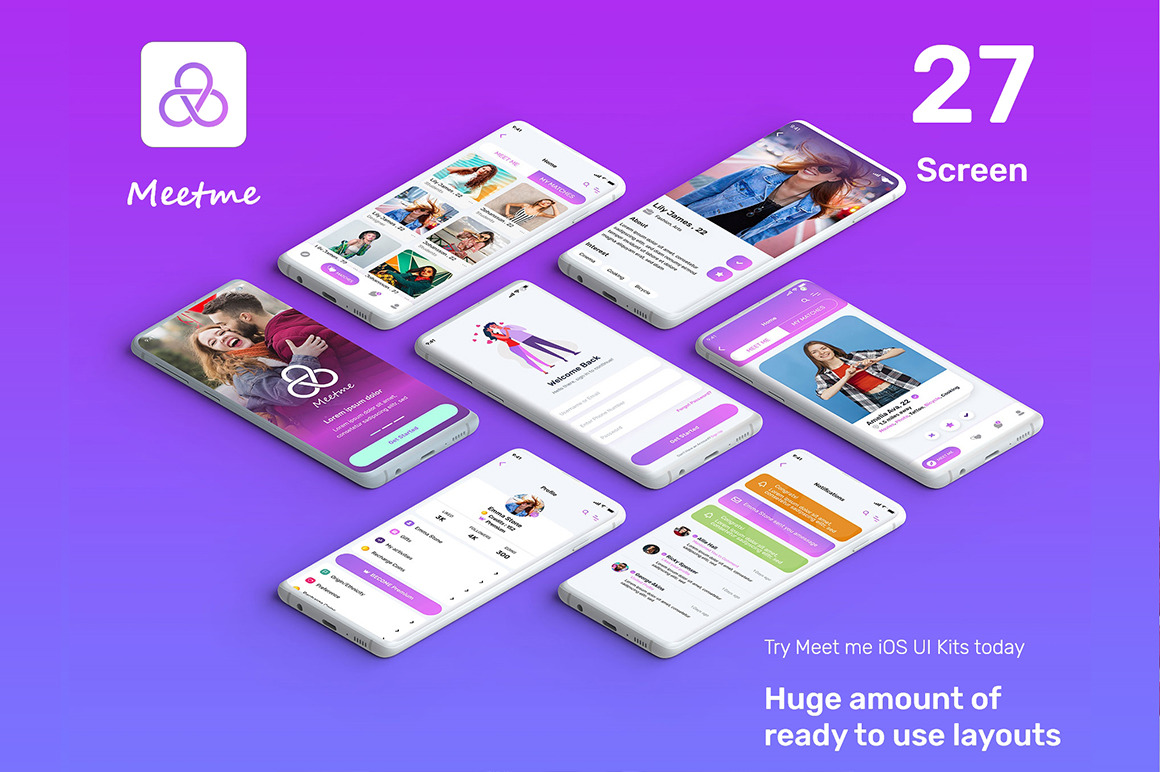 Dating App Meetme iOS UI Kit