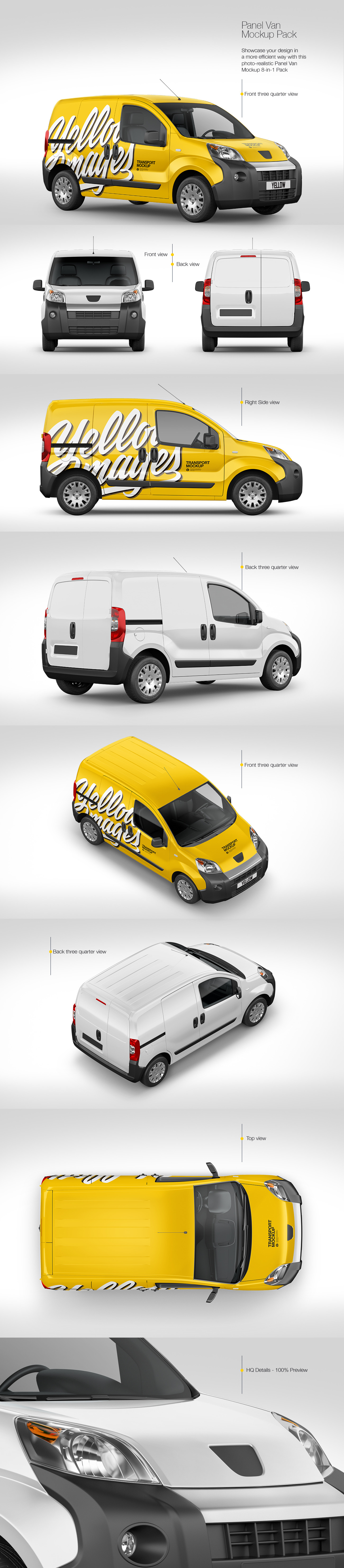 Panel Van Mockup Pack Panel Van Mockup Pack
