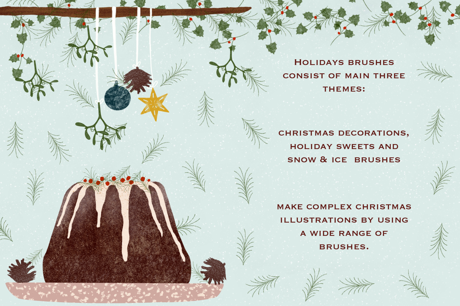 50 Winter Holiday Brushes for Procreate 50 Winter Holiday Brushes for Procreate