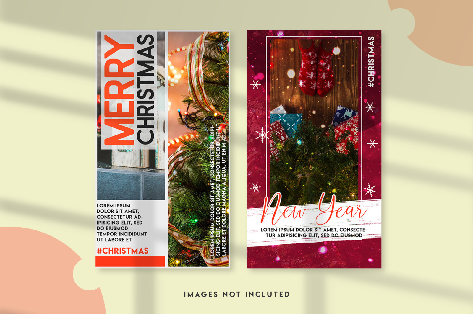 15 Christmas instagram stories template set