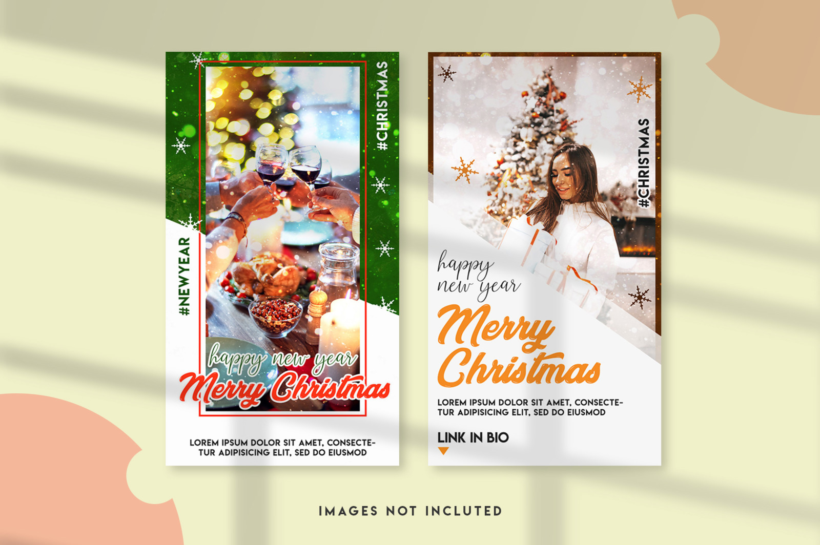 15 Christmas instagram stories template set