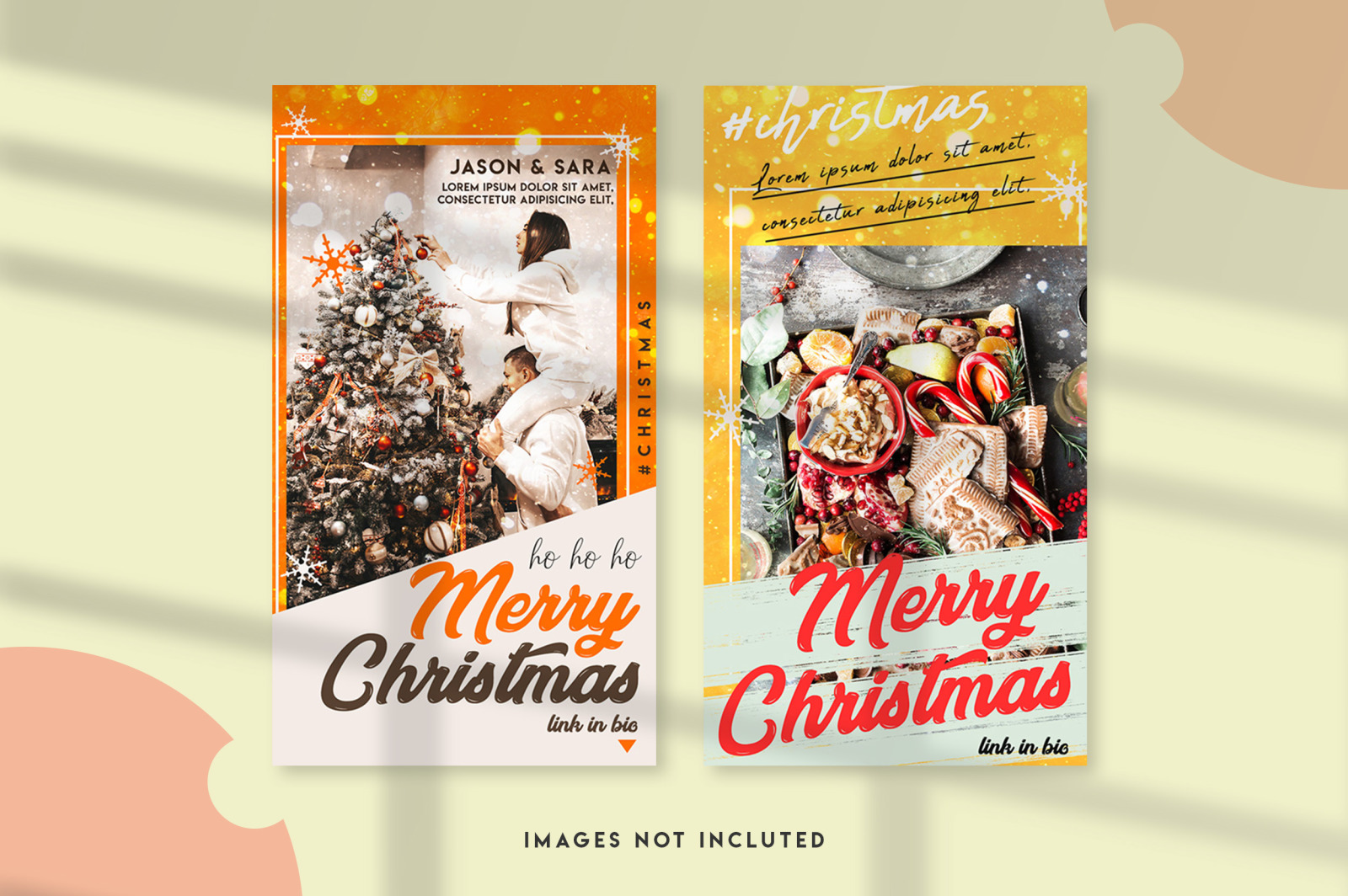 15 Christmas instagram stories template set