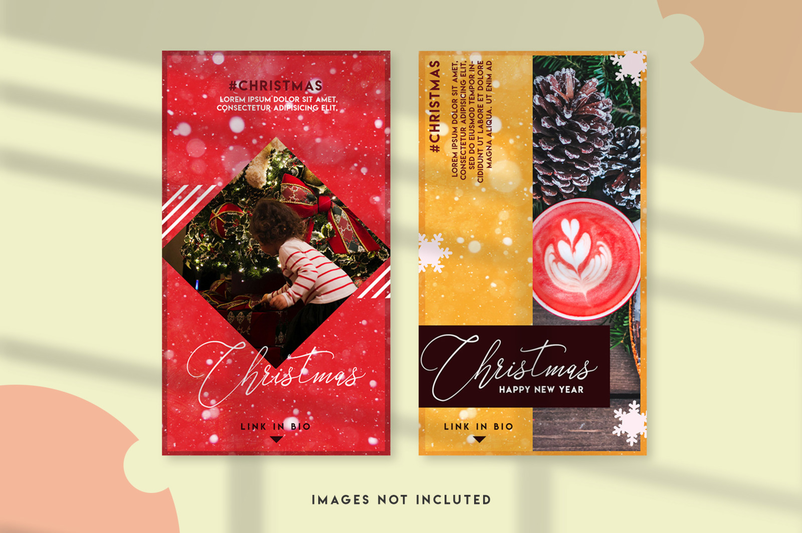 15 Christmas instagram stories template set