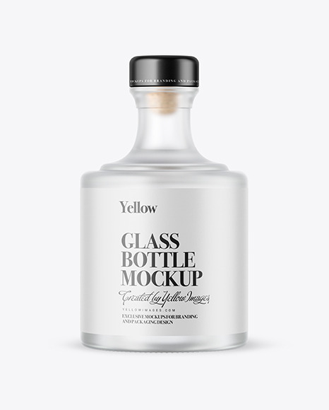 Frosted Glass Bottle Mockup