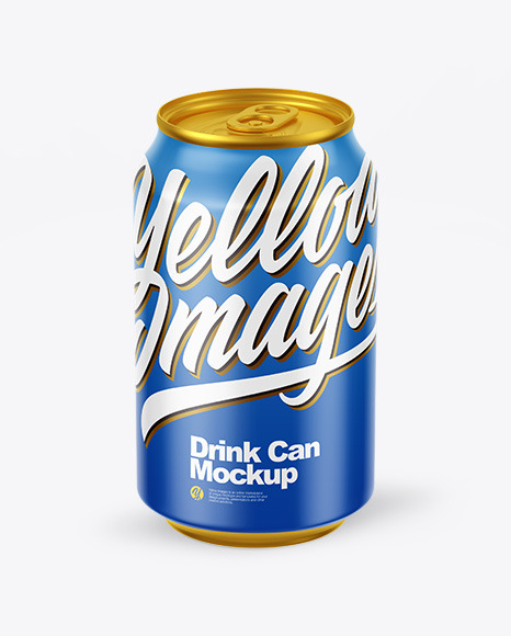 Glossy Drink Can Mockup