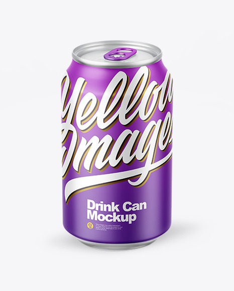 Matte Drink Can Mockup