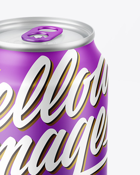 Matte Drink Can Mockup