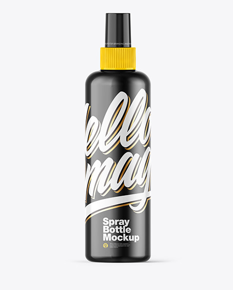 Glossy Spray Bottle Mockup