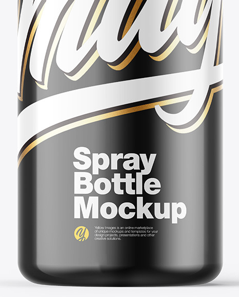 Glossy Spray Bottle Mockup