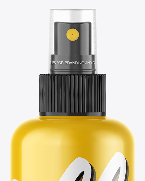 Glossy Spray Bottle Mockup