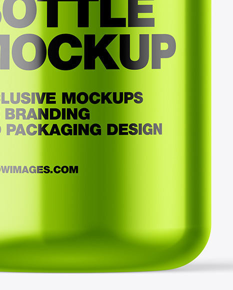 Metallic Sanitizer Bottle w/ Closed Pump Mockup