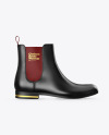 Glossy Leather Chelsea Boot Mockup