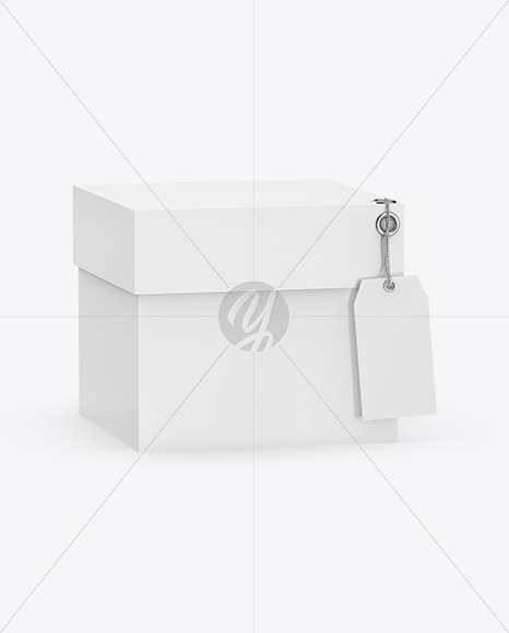 Paper Box with Label Mockup