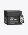 Paper Box with Label Mockup