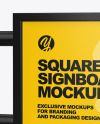 Square Signboard Mockup