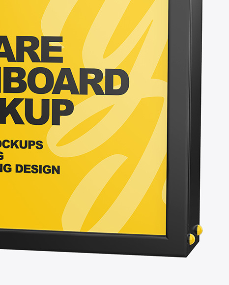 Square Signboard Mockup