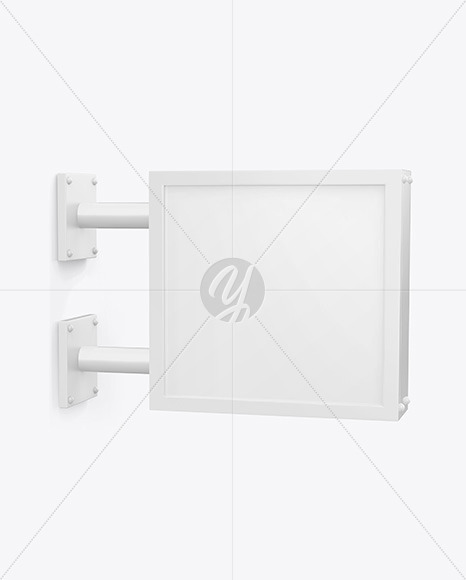 Square Signboard Mockup