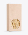 Kraft Paper Box with Stelline Pasta Mockup