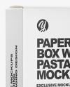 Paper Box with Stelline Pasta Mockup