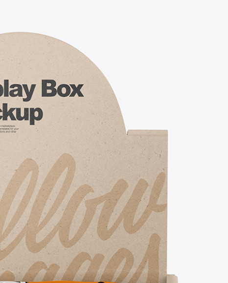 Kraft Display Box with Snack Bars Mockup