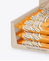 Kraft Display Box with Snack Bars Mockup