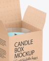 Kraft Box W/ Candle Mockup