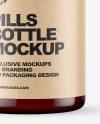 Empty Red Pills Bottle Mockup