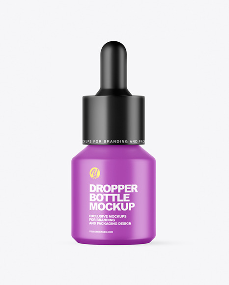 Matte Dropper Bottle Mockup