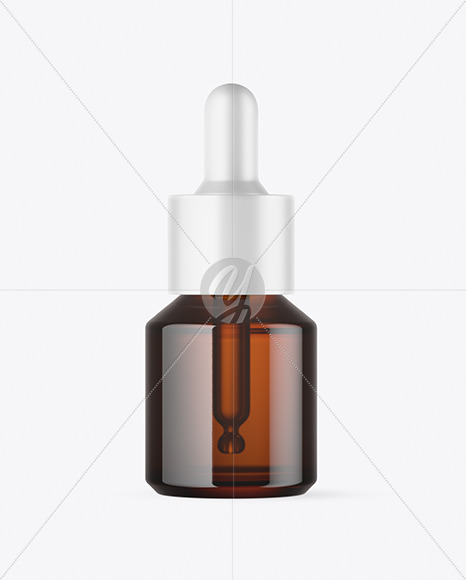 Amber Dropper Bottle Mockup