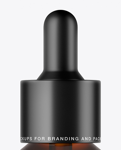 Amber Dropper Bottle Mockup