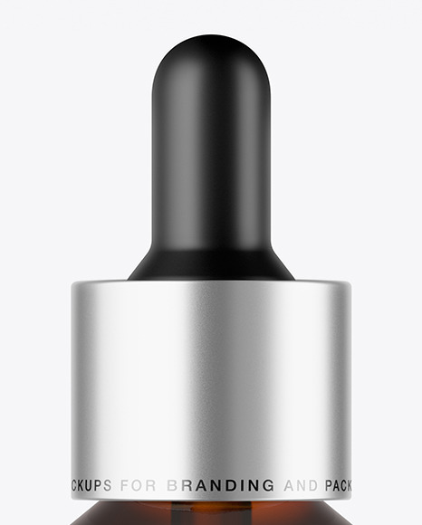 Amber Dropper Bottle Mockup