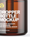 Amber Dropper Bottle Mockup