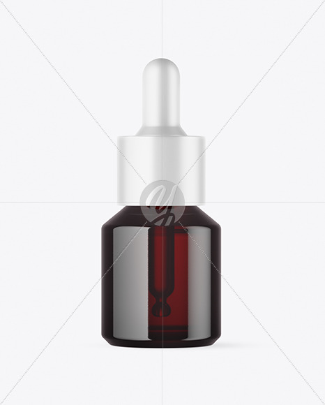 Dark Amber Dropper Bottle Mockup