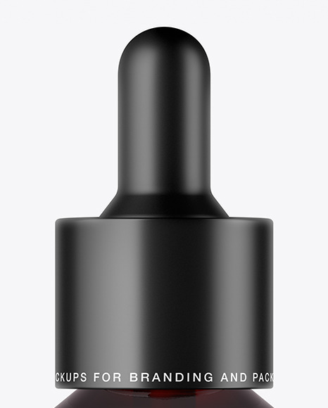 Dark Amber Dropper Bottle Mockup