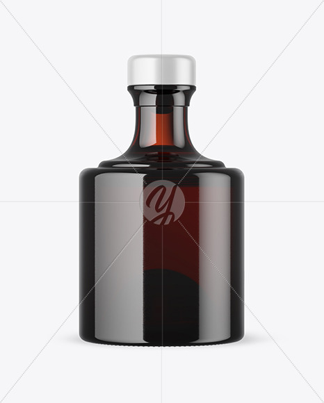 Amber Glass Bottle Mockup