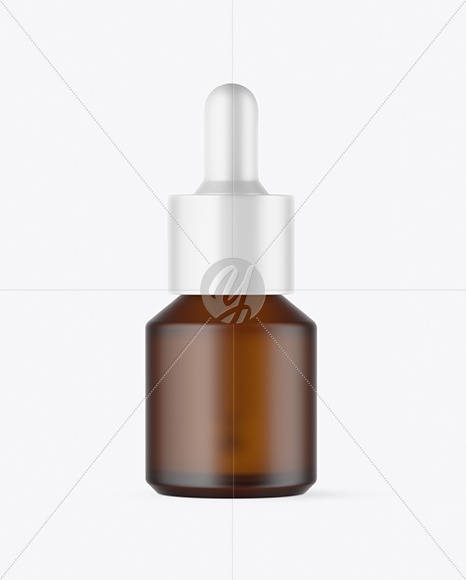 Frosted Amber Dropper Bottle Mockup