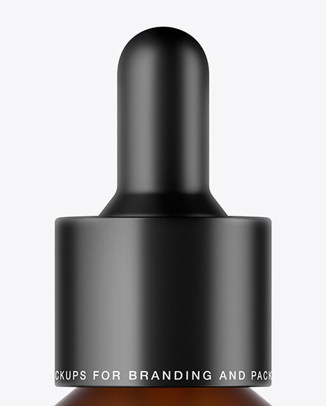 Frosted Amber Dropper Bottle Mockup