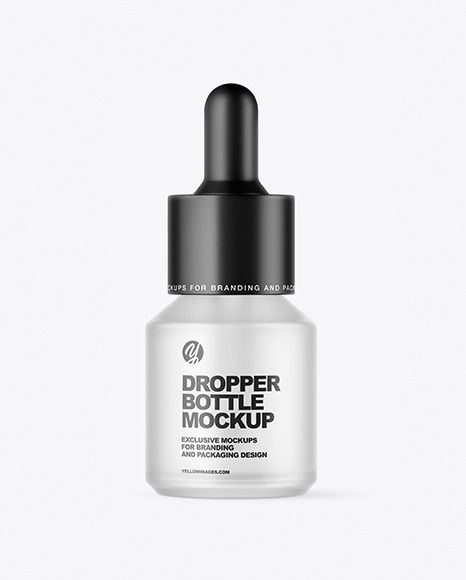 Frosted Dropper Bottle Mockup