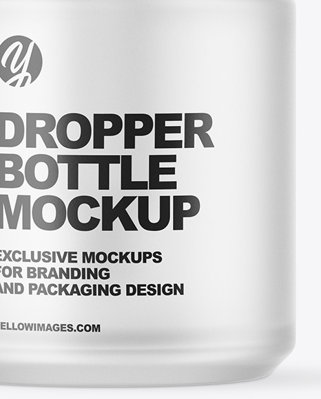 Frosted Dropper Bottle Mockup