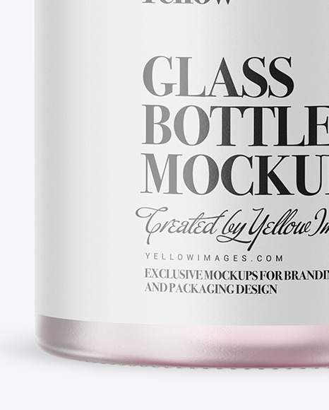 Frosted Glass Bottle Mockup